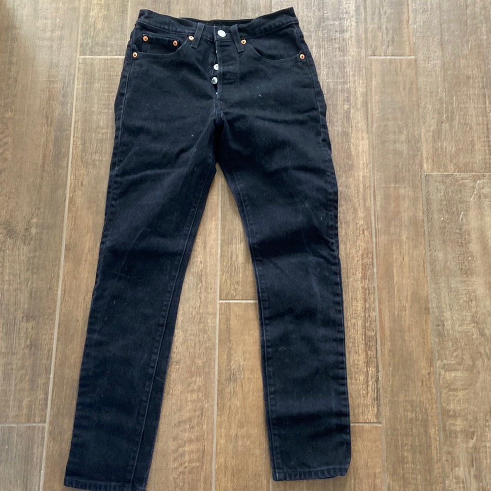 Levis 501s skinny jeans - black